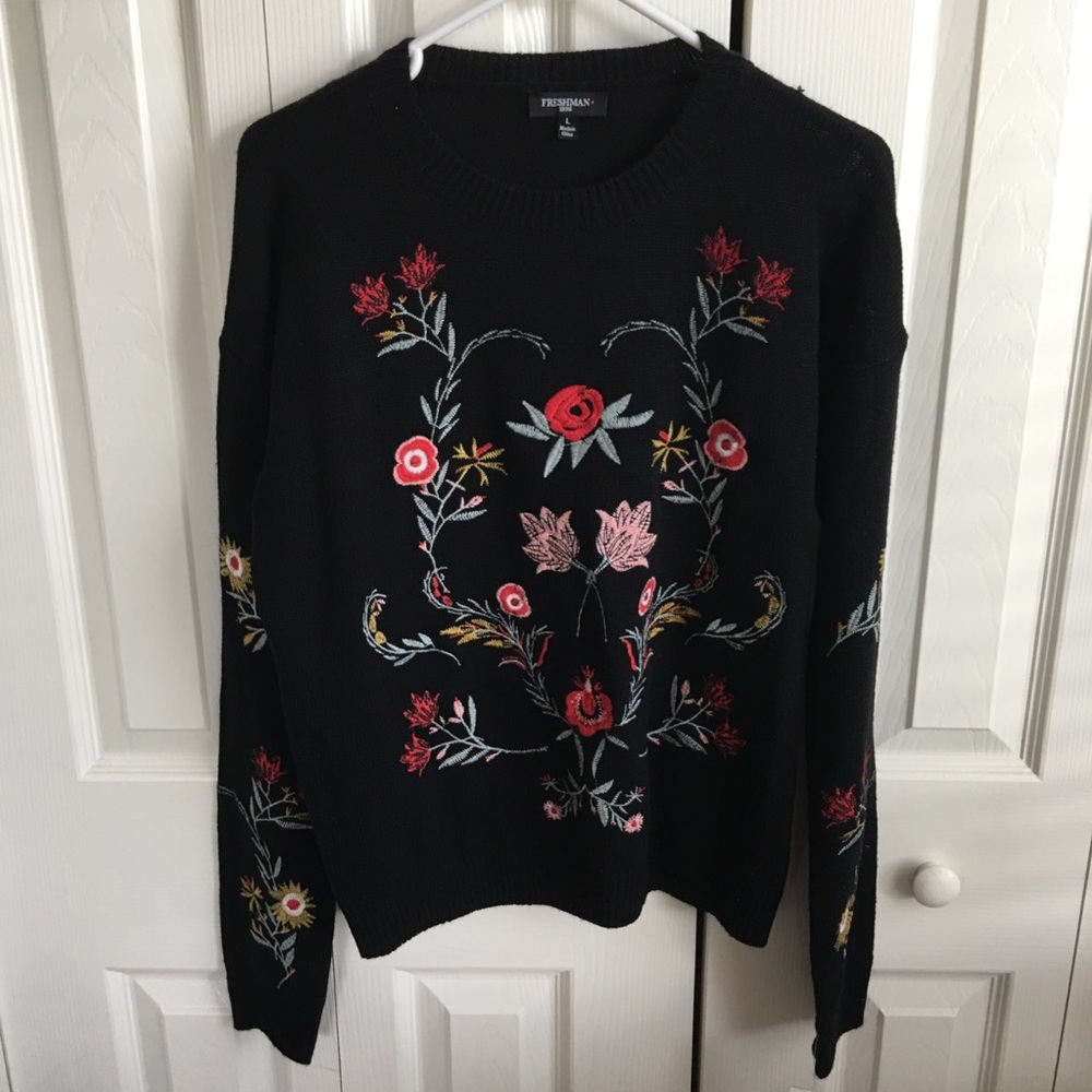Embroidered sweater